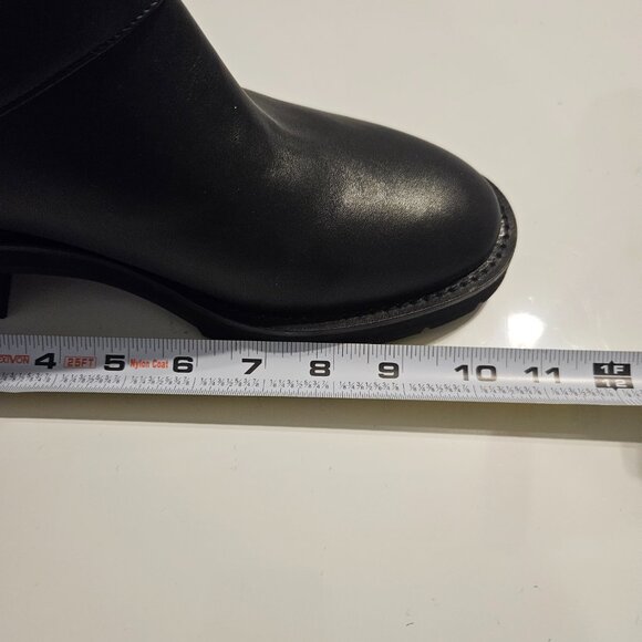 Stuart Weitzman Buckle strap Moto Black Pull On Booties Size 9 - Picture 14 of 16